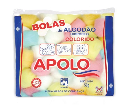 APOLO ALGODAO BOLA COLORIDO 50 GR