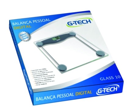 G-TECH BALANCA DIGITAL GLASS 10 150KG