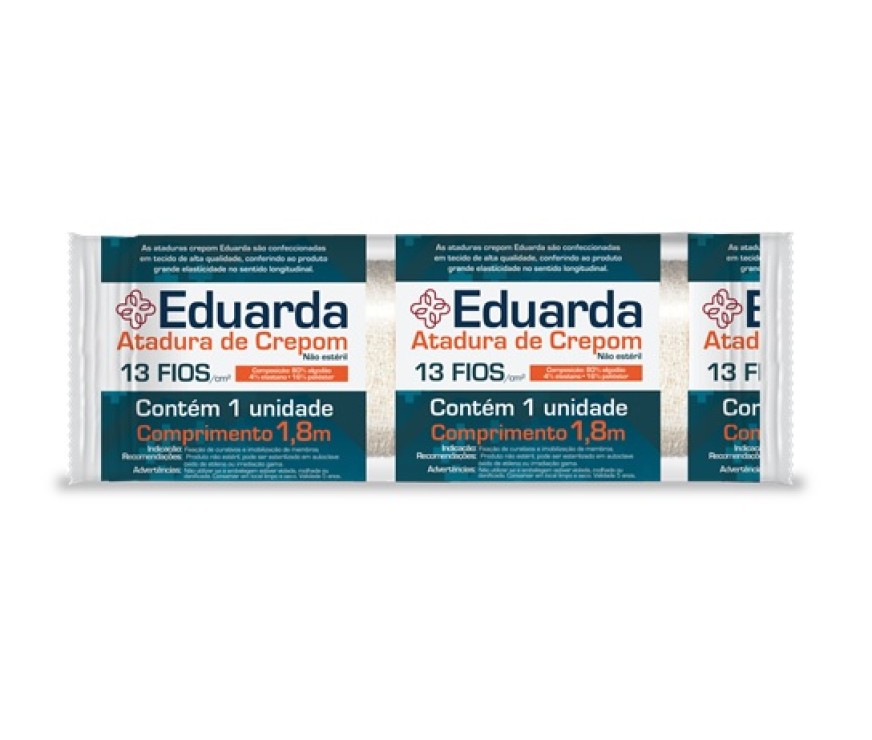 ATADURA CREPOM 13 FIOS 12CM C/12-EDUARDA